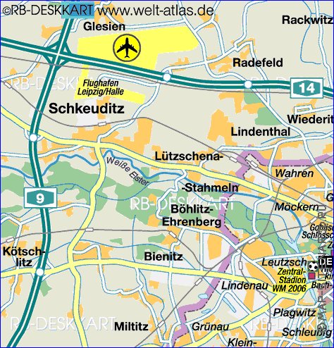 mapa de Leipzig