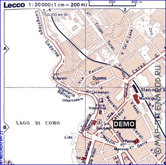 mapa de Lecco
