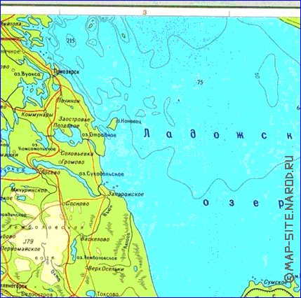 Physique carte de Oblast de Leningrad