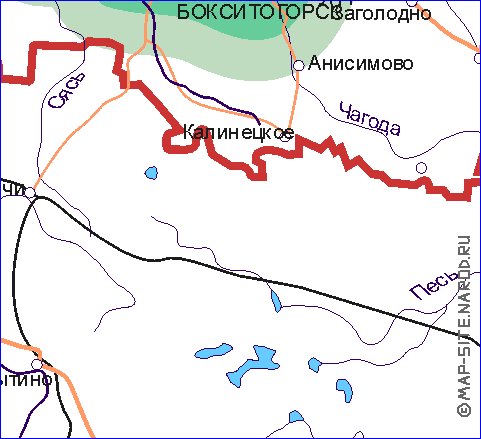 Transporte mapa de Oblast de Leningrado