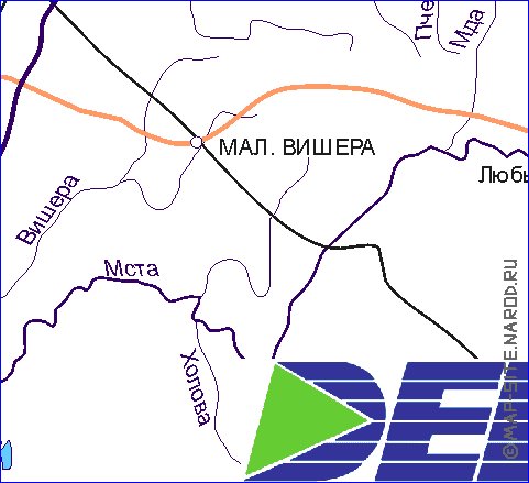 Transporte mapa de Oblast de Leningrado