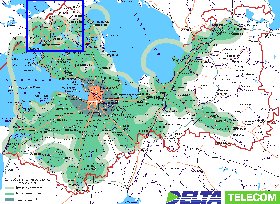 Transporte mapa de Oblast de Leningrado