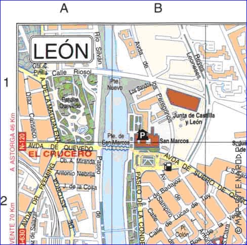 mapa de Leon