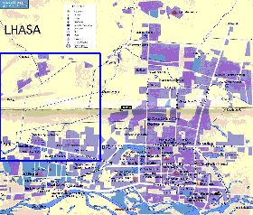 mapa de Lhasa