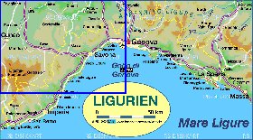 mapa de Liguria