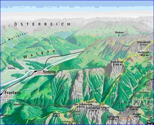 carte de Liechtenstein