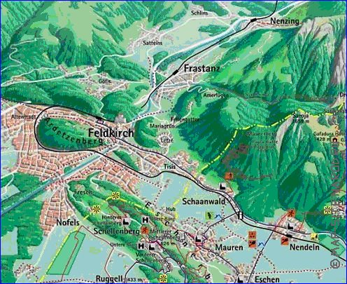 mapa de Liechtenstein