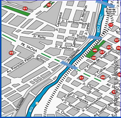 carte de Lima en espagnol