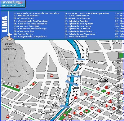 carte de Lima en espagnol