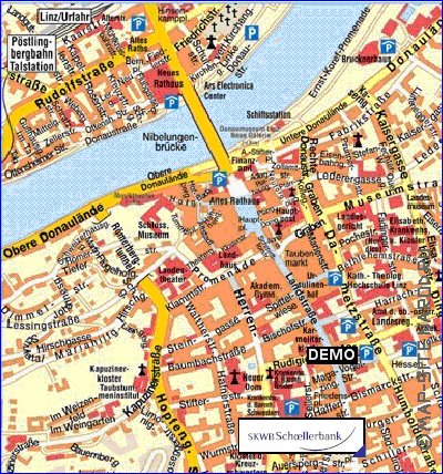 mapa de Linz