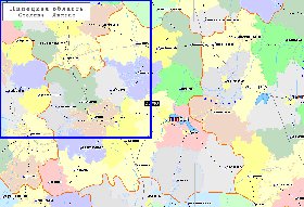 carte de Oblast de Lipetsk