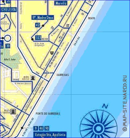 Transporte mapa de Lisboa