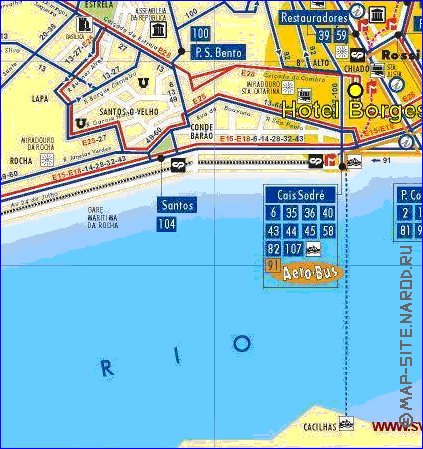 Transporte mapa de Lisboa