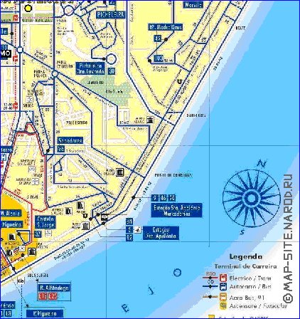 Transporte mapa de Lisboa