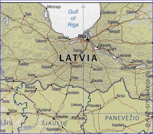 Administratives carte de Lituanie
