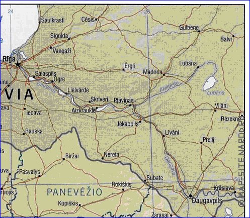 Administrativa mapa de Lituania