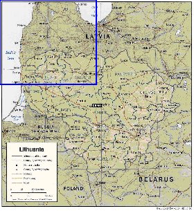 Administratives carte de Lituanie