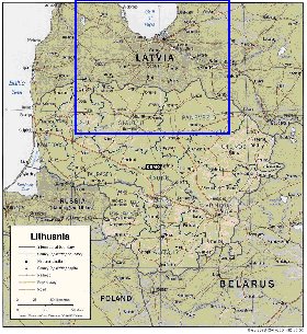 Administratives carte de Lituanie