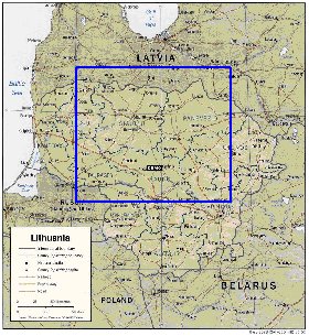 Administratives carte de Lituanie