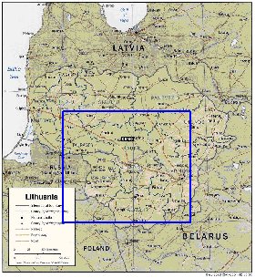 Administrativa mapa de Lituania