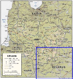 Administrativa mapa de Lituania