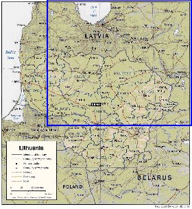 Administratives carte de Lituanie