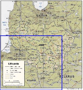 Administrativa mapa de Lituania