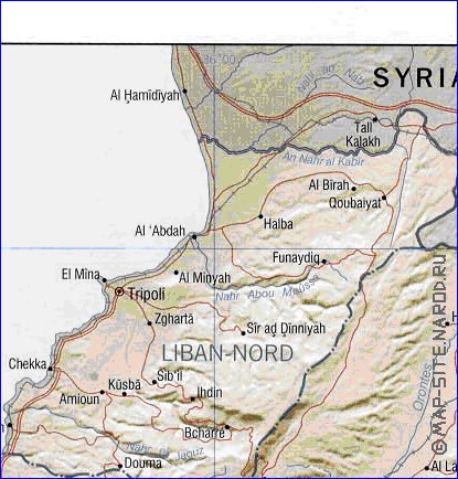 Administratives carte de Liban