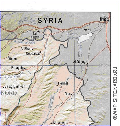 Administrativa mapa de Libano