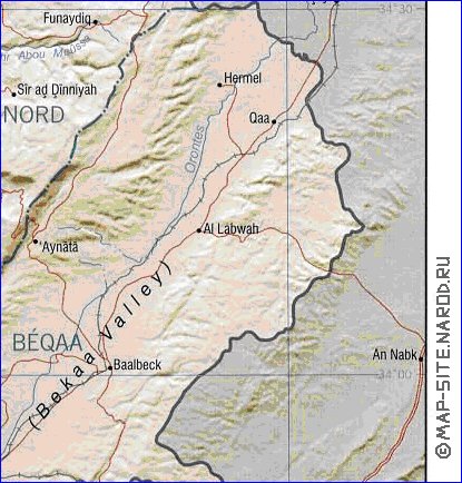 Administratives carte de Liban