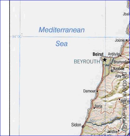 Administratives carte de Liban