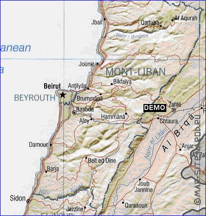 Administratives carte de Liban