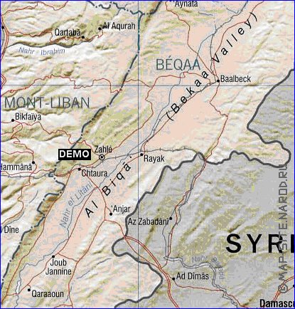 Administratives carte de Liban