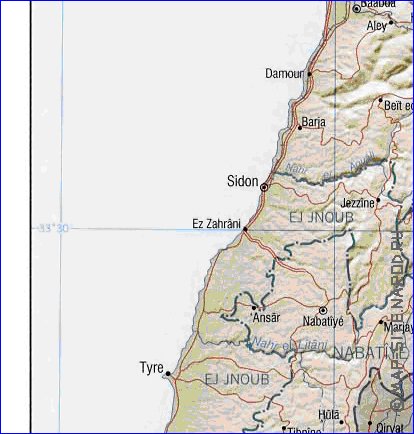 Administratives carte de Liban