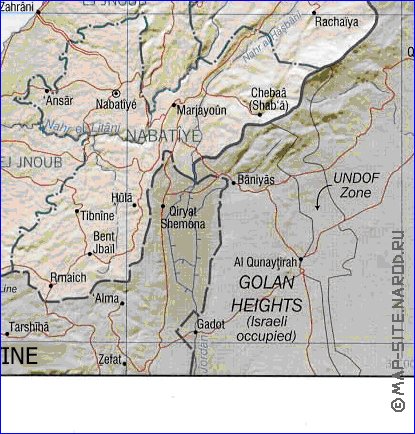 Administratives carte de Liban