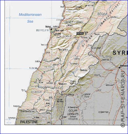 Administratives carte de Liban