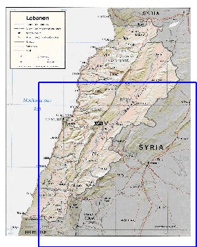 Administrativa mapa de Libano