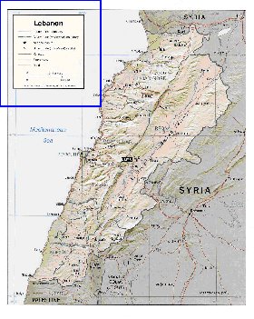 Administratives carte de Liban