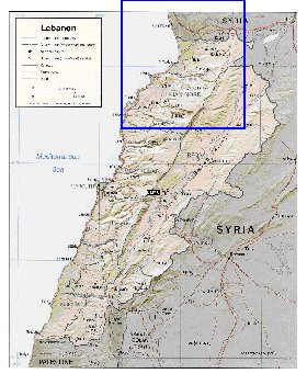 Administratives carte de Liban