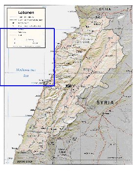 Administratives carte de Liban