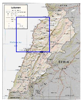 Administrativa mapa de Libano