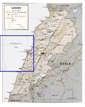 Administrativa mapa de Libano