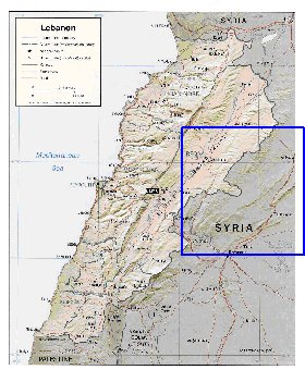 Administratives carte de Liban