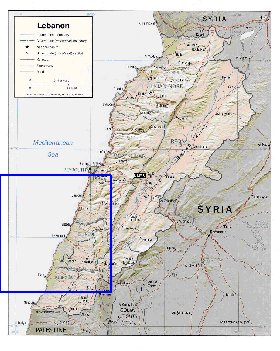 Administratives carte de Liban