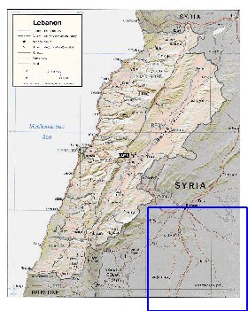 Administratives carte de Liban