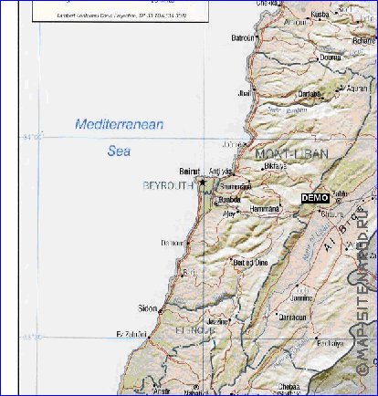 Administrativa mapa de Libano