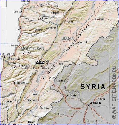 Administratives carte de Liban