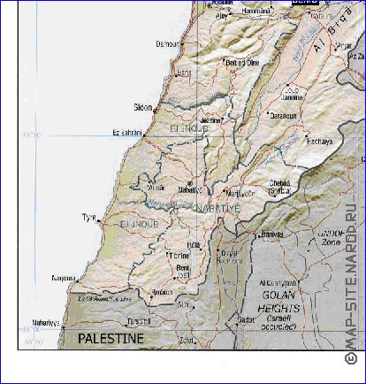 Administratives carte de Liban