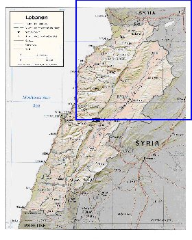 Administratives carte de Liban