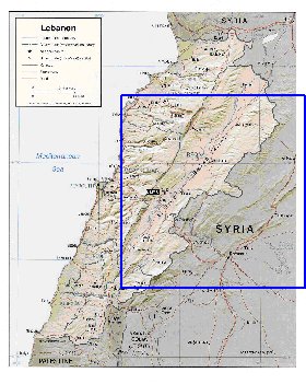 Administratives carte de Liban